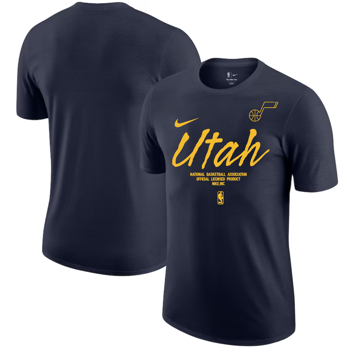 Men 2025 NBA Utah Jazz Drak Blue Nike T shirts style 3->nba t-shirts->Sports Accessory